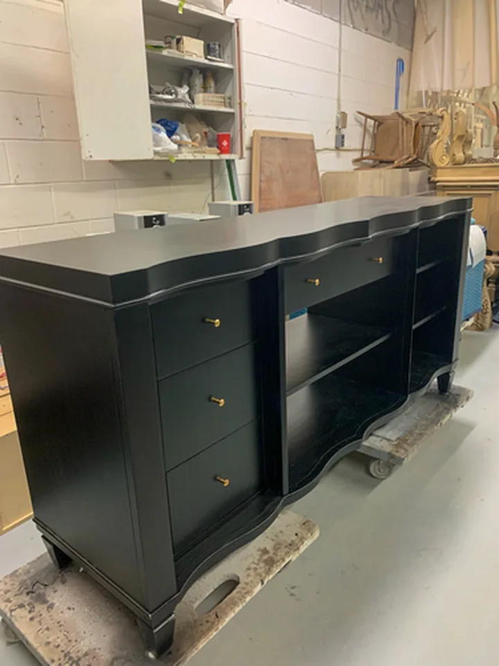 Buffet Table Refinishing, after refinishing