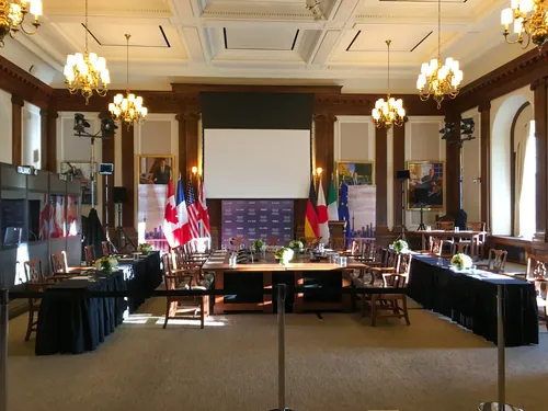 Council chamber restored in place