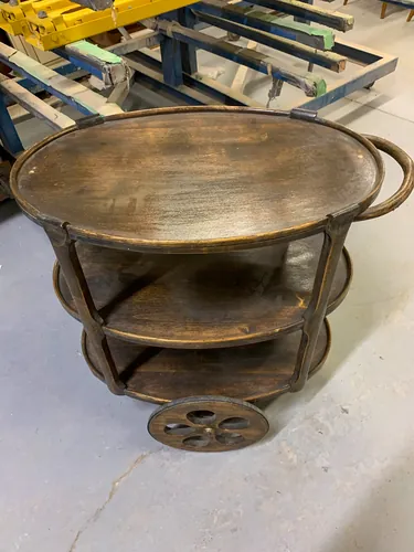Antique serving cart, restored