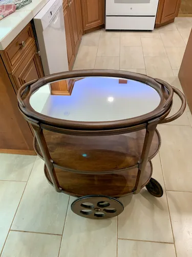 Round side table with glass top